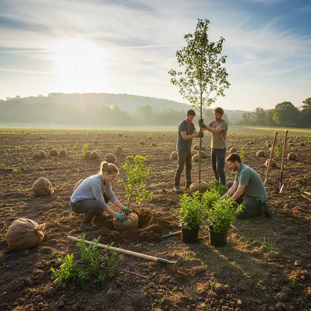 Planting new trees and shrubs