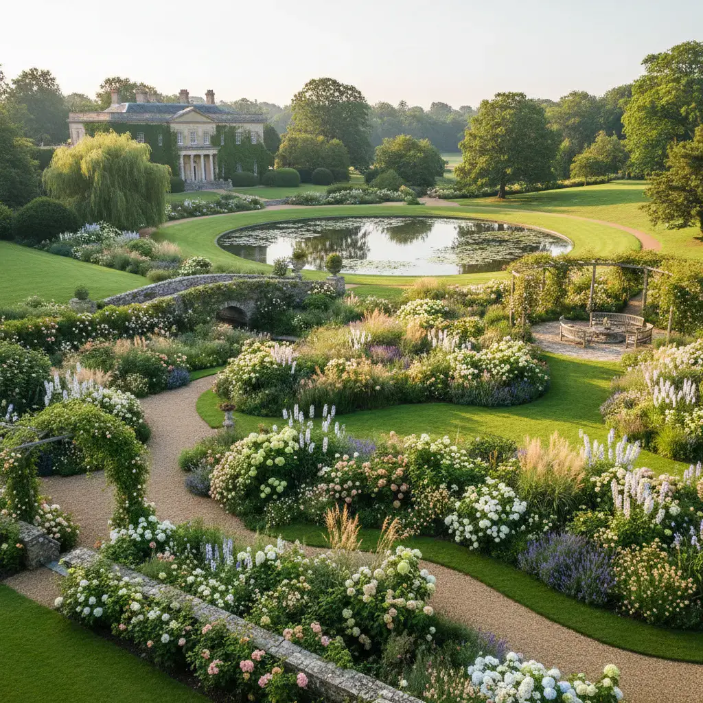 Estate grounds layout and planting