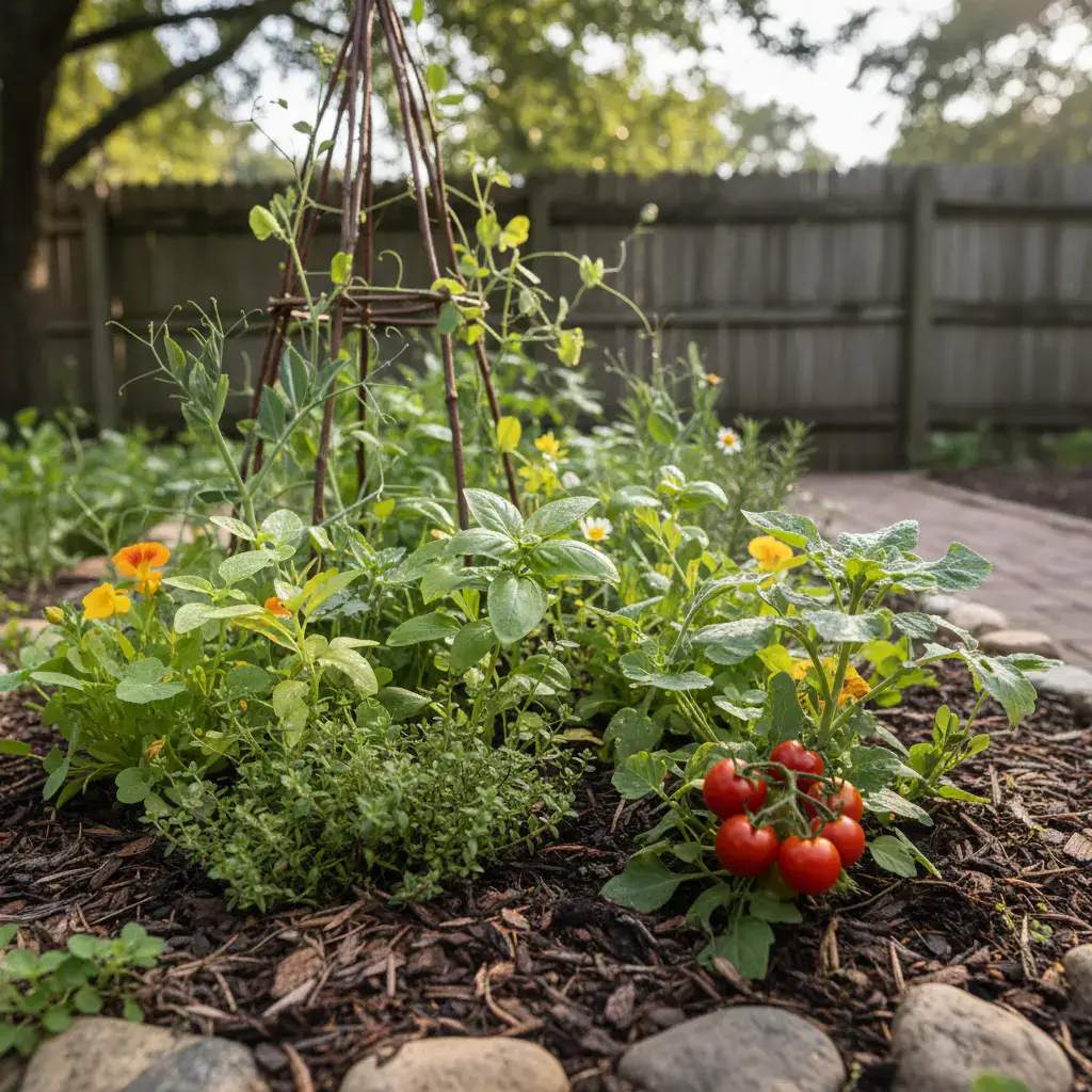 Small garden planting detail
