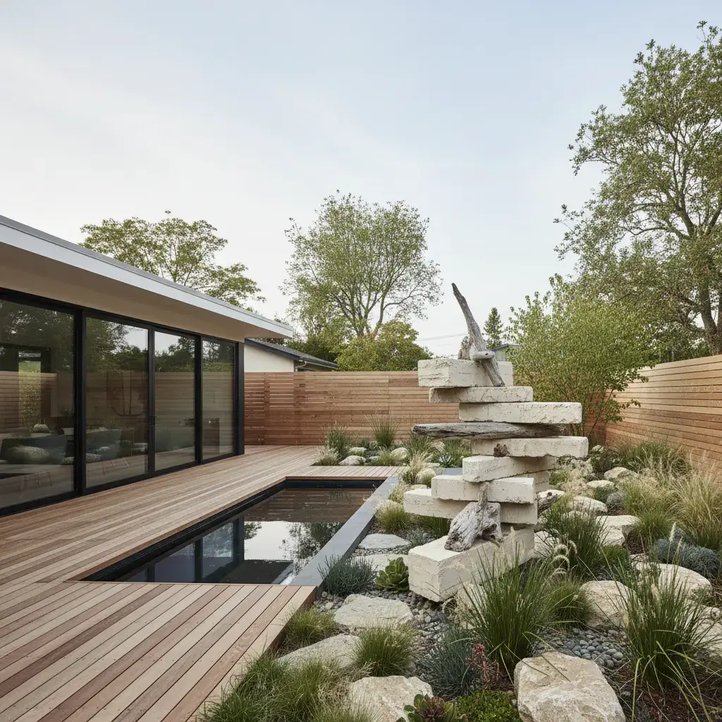 Modern minimal backyard installation