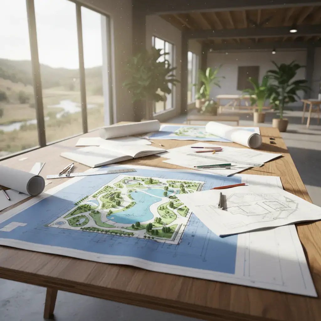 Landscape architectural plans and drafting